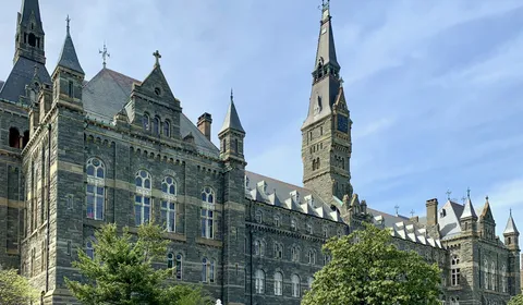 Healy Hall, the historic flagship building of Georgetown University's main campus